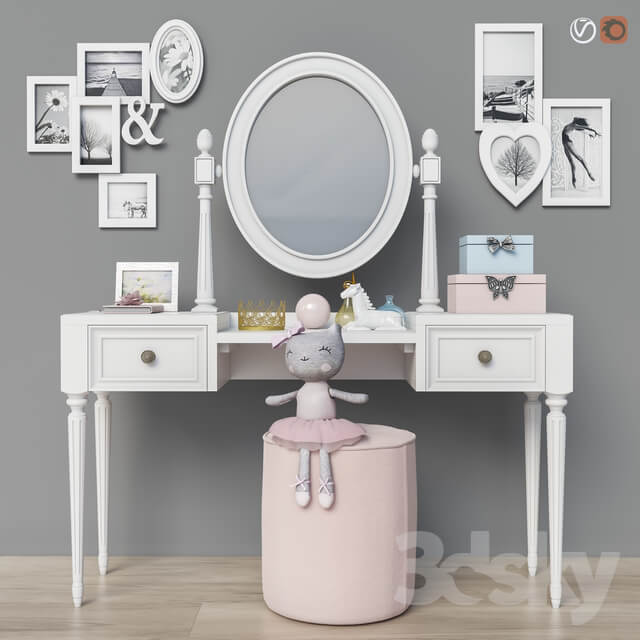 Table Chair Dressing table 2 options for children for adults set 19