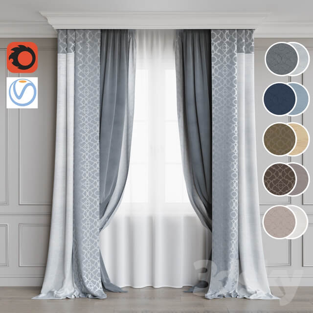 The curtain in modern style 5 colors