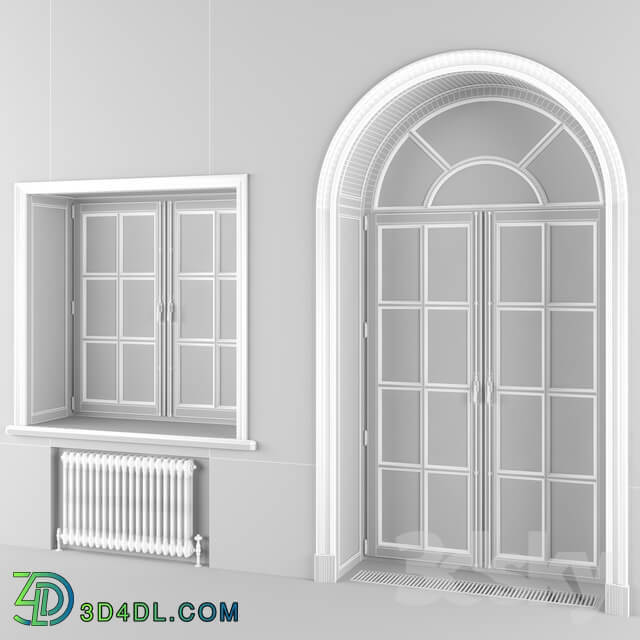 Classic eurowindows and arched door 3 colors