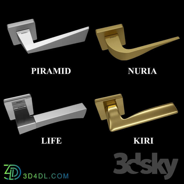 Handles for doors and windows Mandelli 4 pcs. 4 colors 3