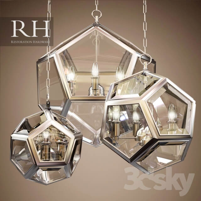 RH GEOMETRIC GLOBE PENDANT 3 size Pendant light 3D Models