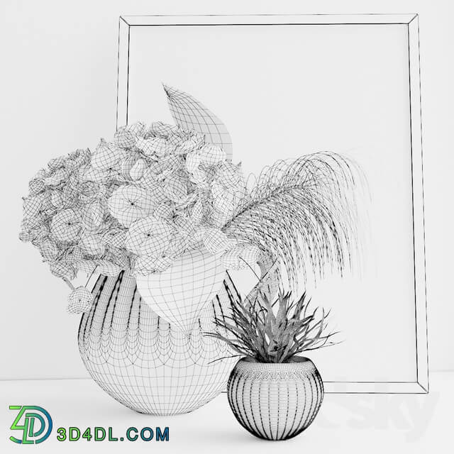 Decorative set Hydrangea