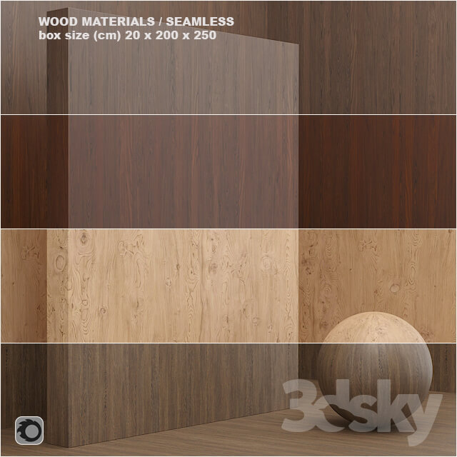 Material wood veneer seamless set 6