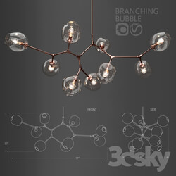 Chandelier Branching bubble 9 lamps 