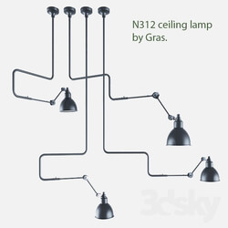 N312 ceiling lamp by Gras. 