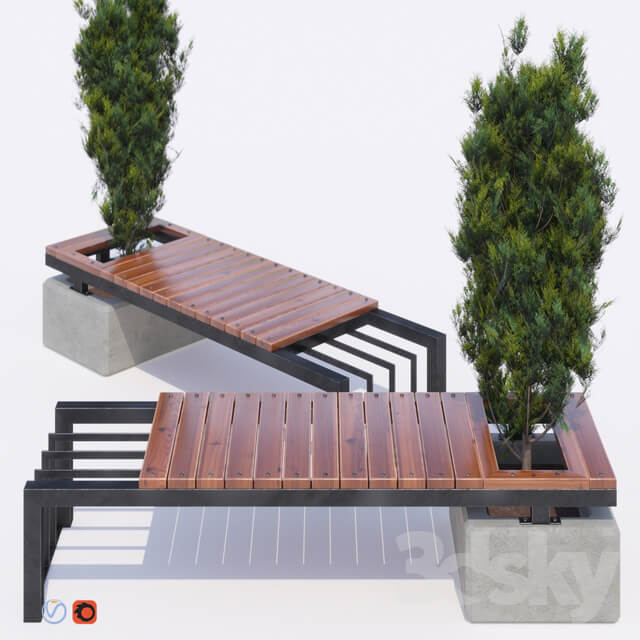 Other architectural elements bench and thuja
