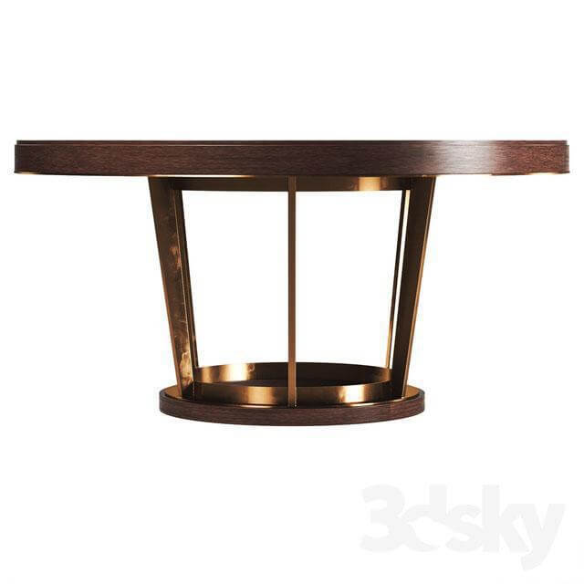 RH LINEAR ROUND DINING TABLE