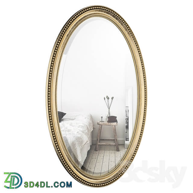 Oval Metallic Accent Mirror