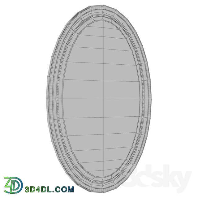 Oval Metallic Accent Mirror