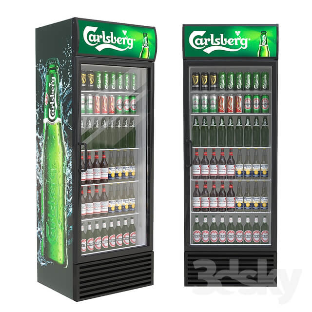 Refrigerated cabinet with drinks