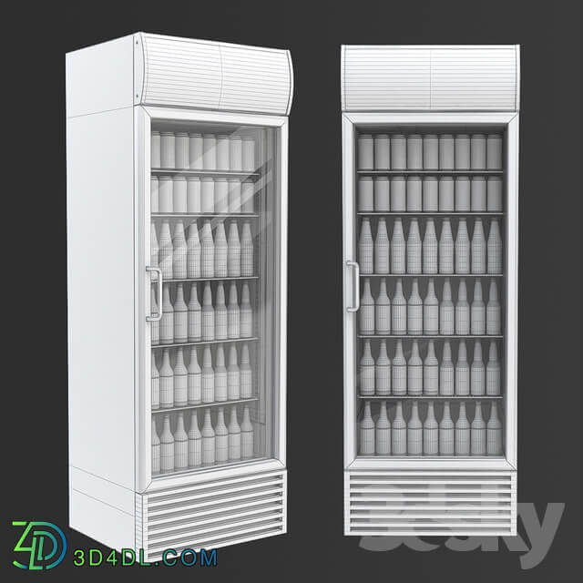 Refrigerated cabinet with drinks