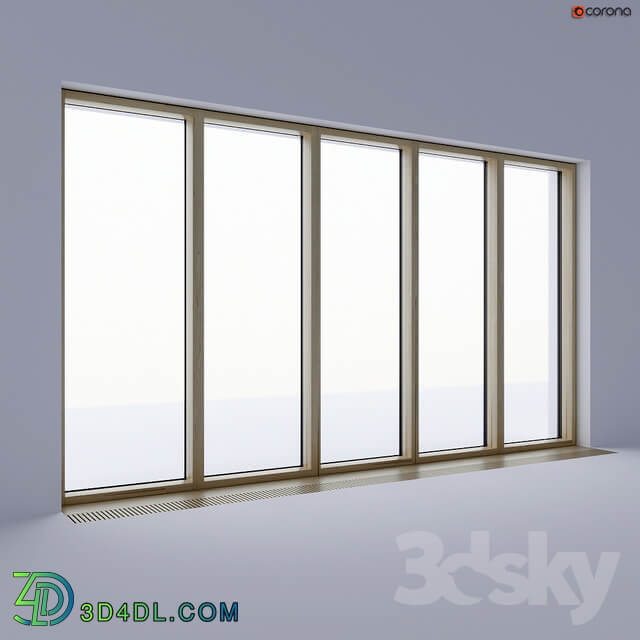 Wood aluminum stained glass windows