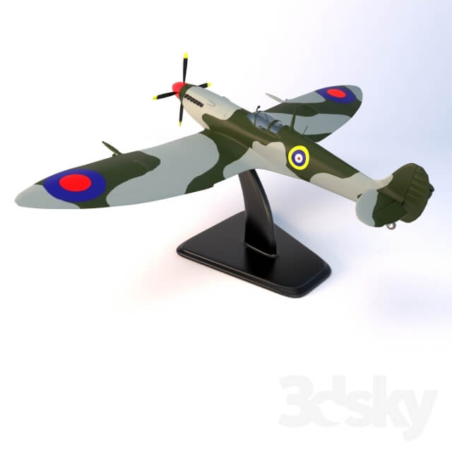 Other decorative objects Aircraft on stand Spitfire MK 9