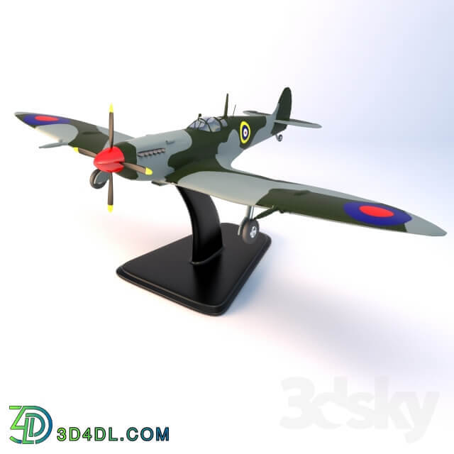 Other decorative objects Aircraft on stand Spitfire MK 9
