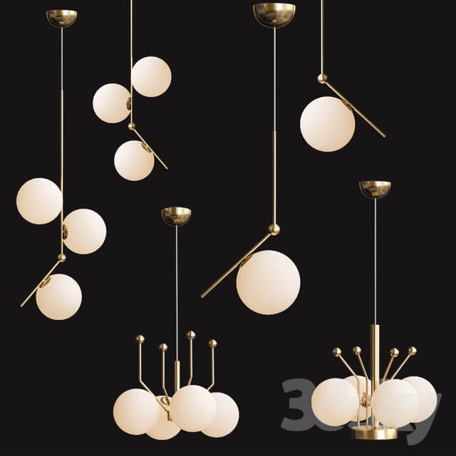 Flos IC Lights set gold lamp