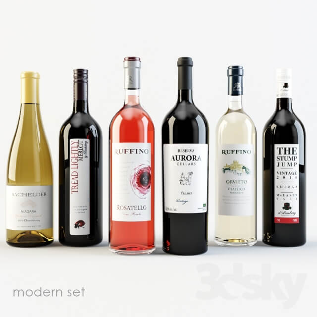 Bottles of wine Modern