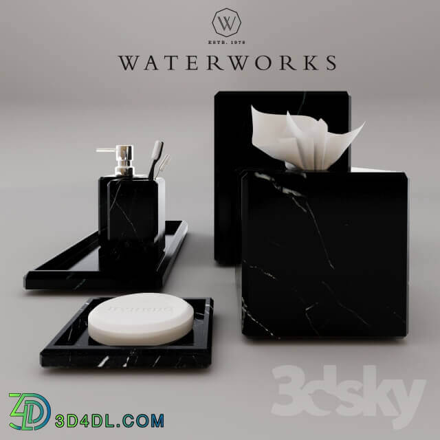 Luna Marble Vanity Accessories Bathroom Sets