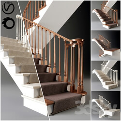 Classical staircase with carpet 2011 corona v ray 