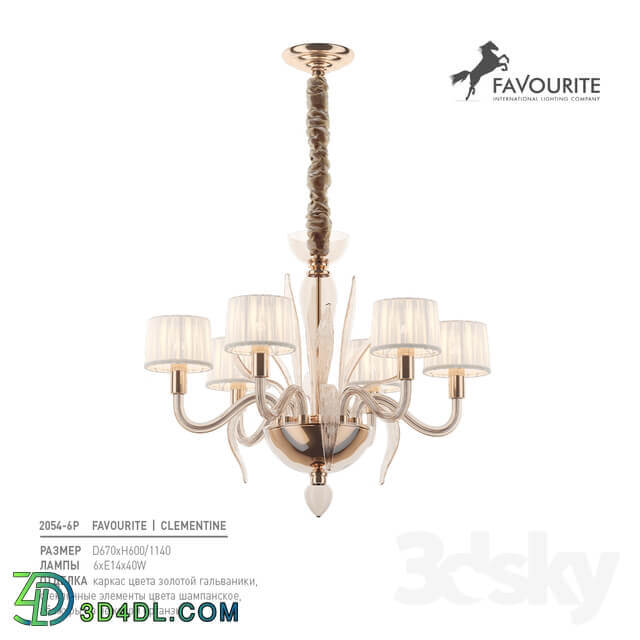 Favorite 2054 6P Pendant light 3D Models