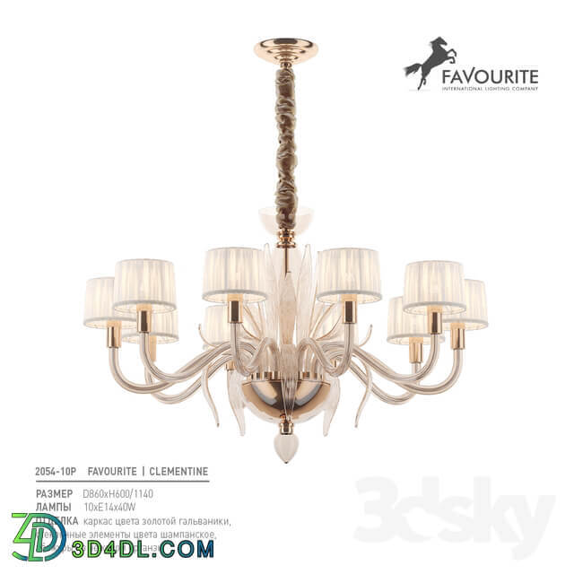 Favorite 2054 10P Pendant light 3D Models