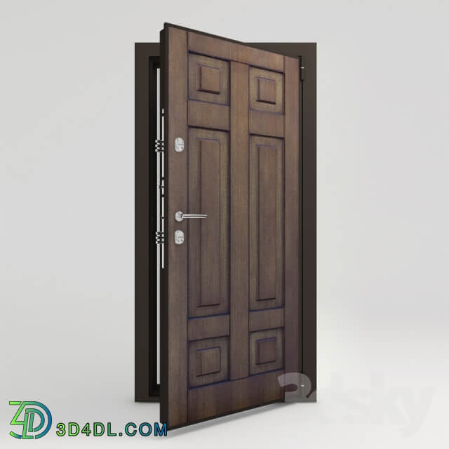 Paneled door entrance