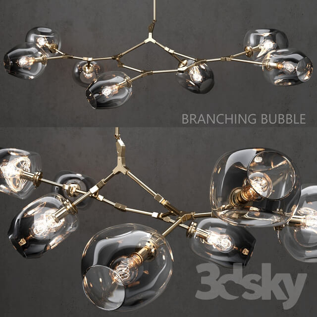 Chandelier Branching bubble 7 lamps