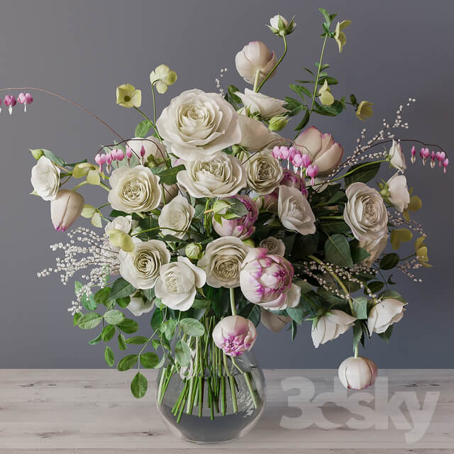 Plant Bouquet of white roses