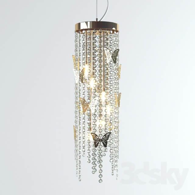 Crystal Lux Bloom SP Oro Pendant light 3D Models