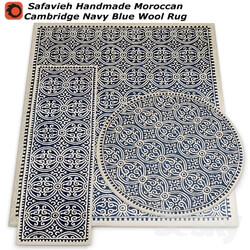 Safavieh Handmade Moroccan Cambridge Navy Blue Wool Rug 