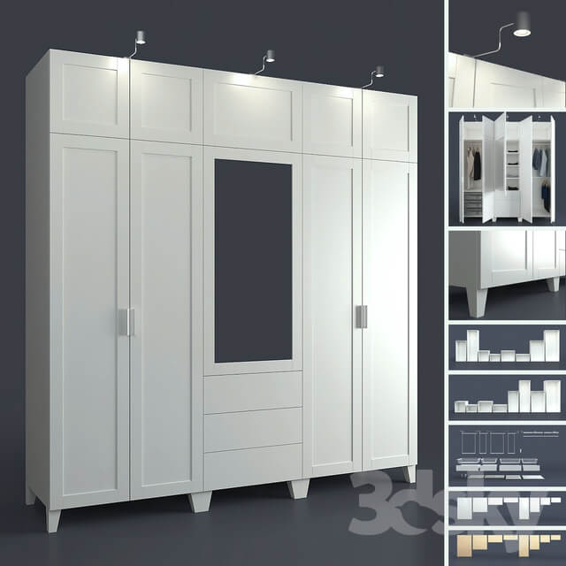 Wardrobe Display cabinets Modular system of IKPAS Platsa designer .