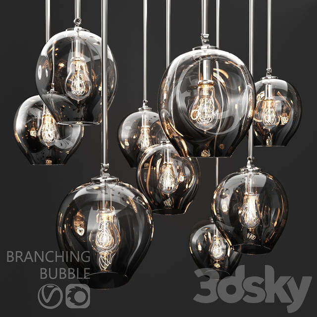 Chandelier Branching bubble 1 lamp