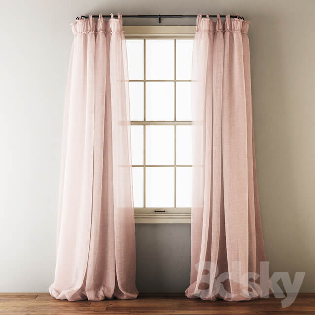 Linen Balloon Drapery Curtains