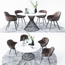 Table Chair Calligaris set 