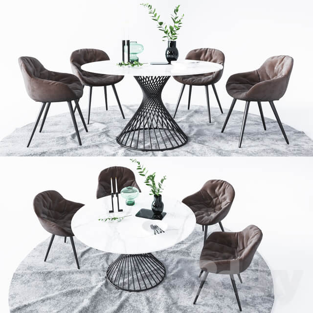 Table Chair Calligaris set