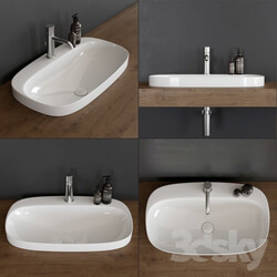 Washbasin Scarabeo Ceramiche Moon 5512 