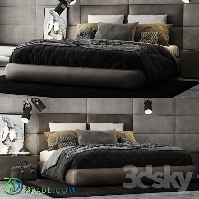 Bed Poliform Dream Bed Headboard