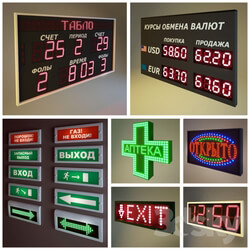 Lighting electronic LED displays and alarms 