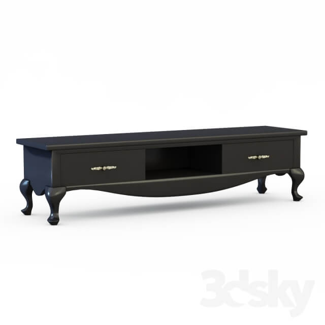 Sideboard Chest of drawer Czarna komoda rtv kod KG 21