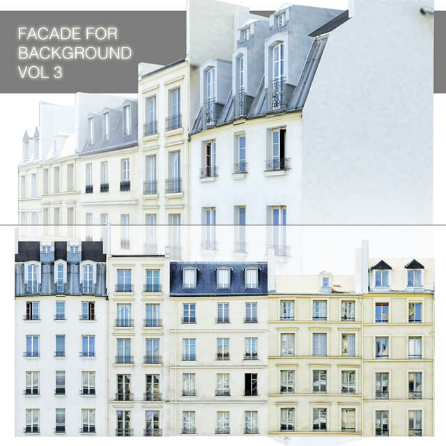 Facade for the background vol.3 Street of five houses