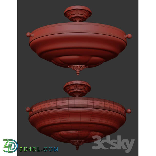 Chandelier Pavia E 1.13.P40 G Ceiling lamp 3D Models