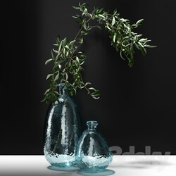 Olive branch in vase 3D Models 