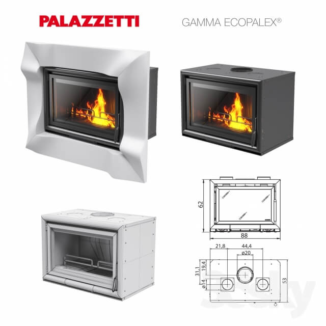 Mantel and hearth Palazzetti Wave Palazzetti Ecopalex 88