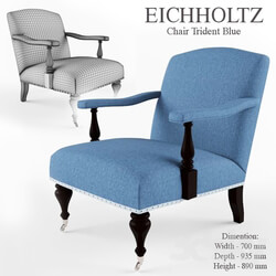 Armchair Eichholtz Chair Trident Blue 