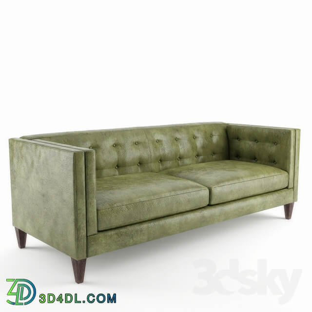 Crate Barrel Aidan Leather Sofa