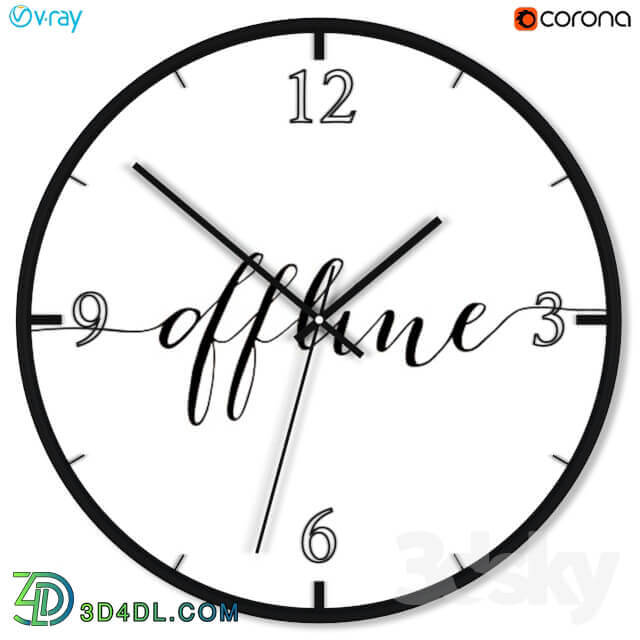 Other decorative objects A set of wall clocks with motivational inscriptions.