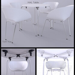 Table Chair Vitra HAL Table Tom Vac 