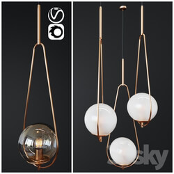 Pendant Lamp Loop Brass 1 Pendant light 3D Models 