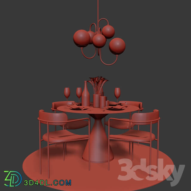 Table Chair Dinning Set 06