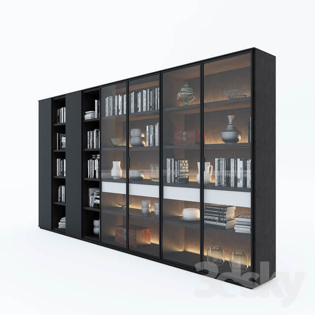 Wardrobe Display cabinets Bookshelf Poliform 04