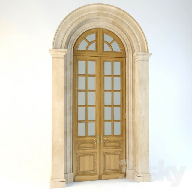 classical door with portal